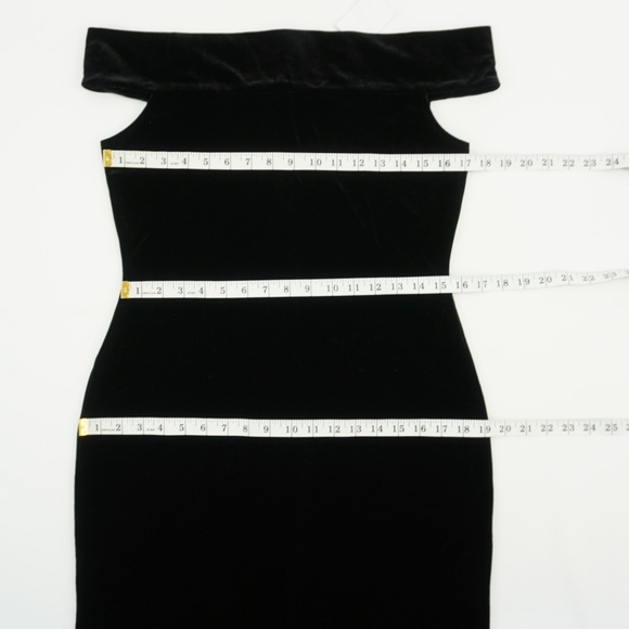 French Connection Velvet Off Shoulder Sheath Dress - Picture 7 of 8